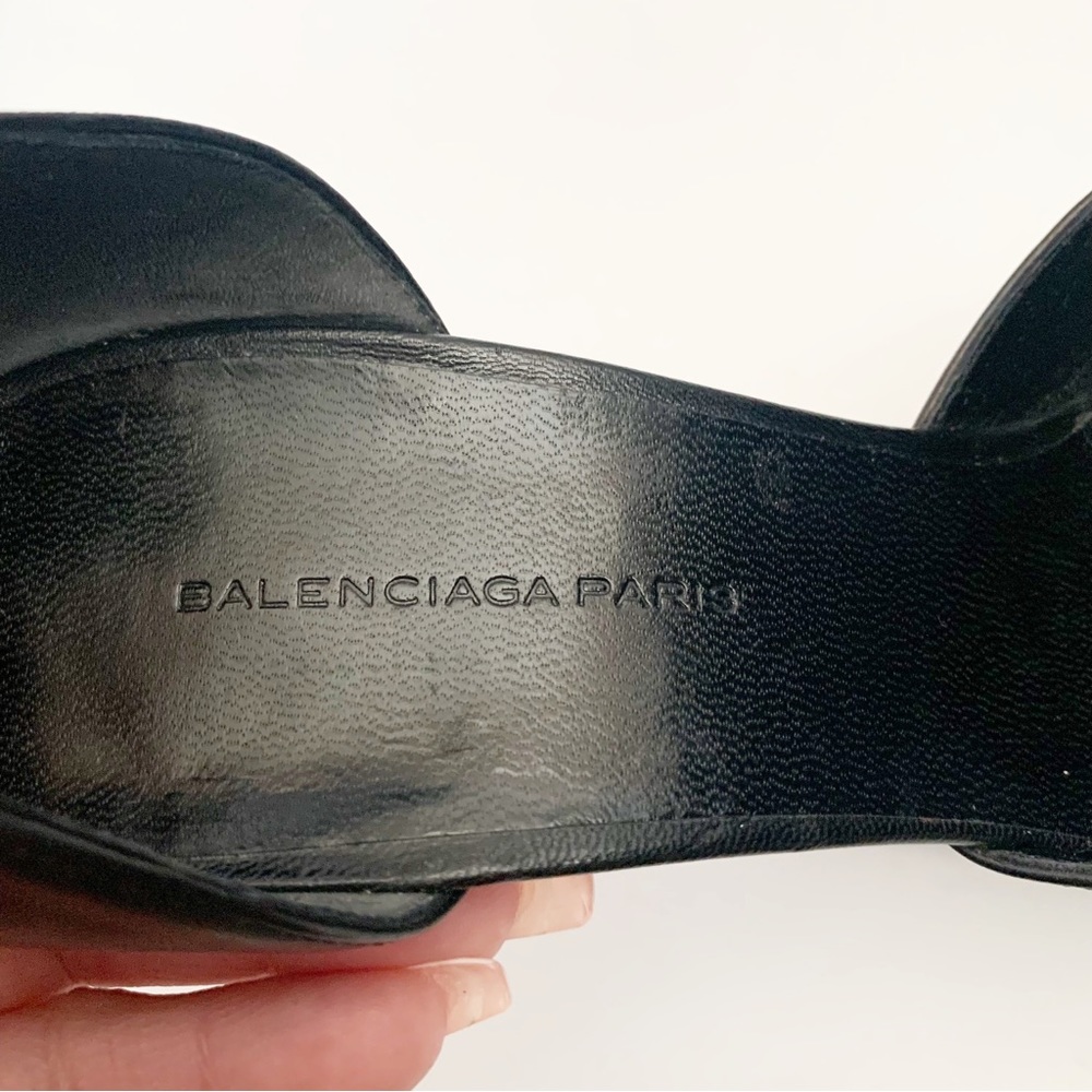 BALENCIAGA LEATHER POINTY D’ORSAY SKINNY HEEL - Picture 8 of 11